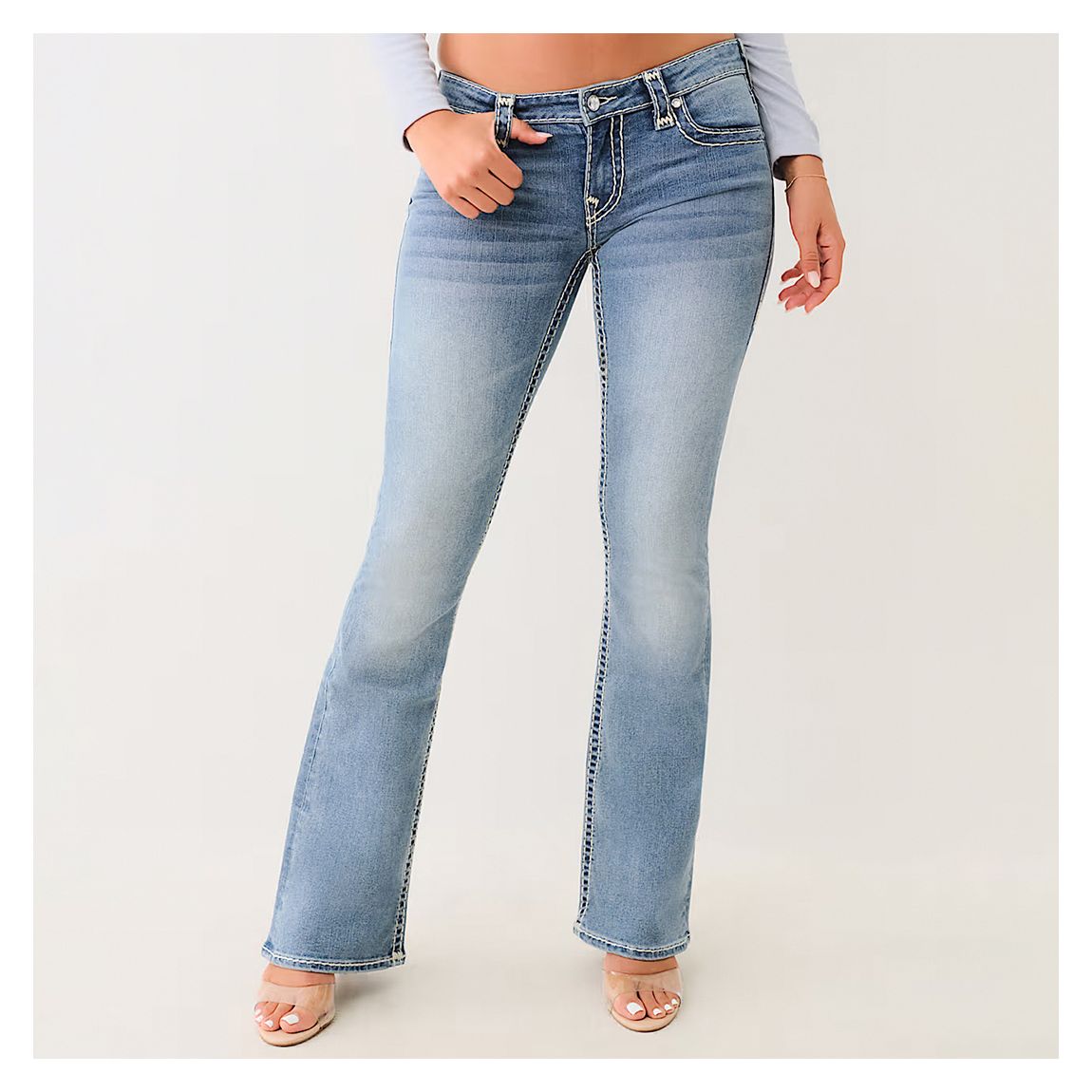 Light Blue Becca Super T Bootcut Jeans main product photo