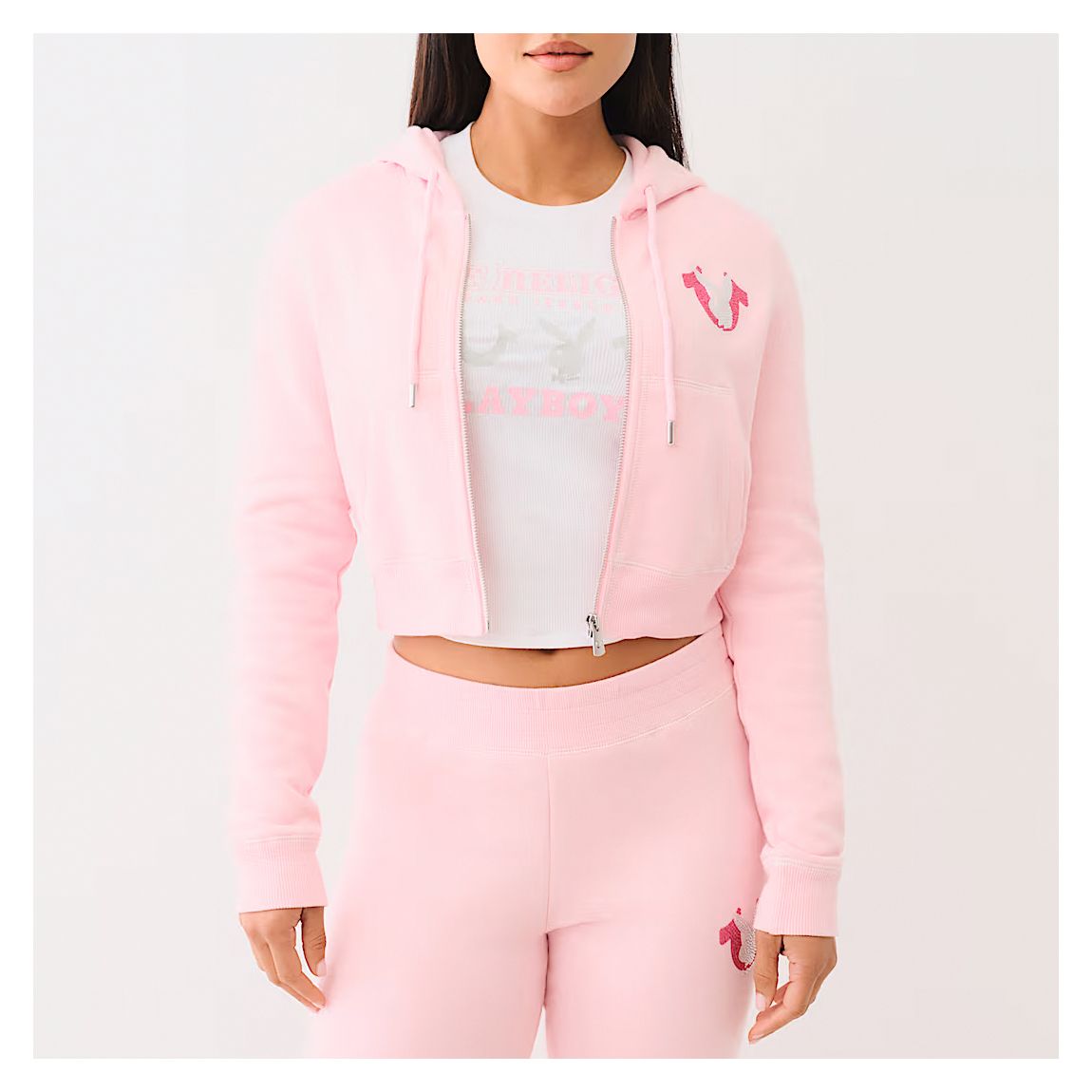 Pink Crystal Shrunken Hoodie main product photo