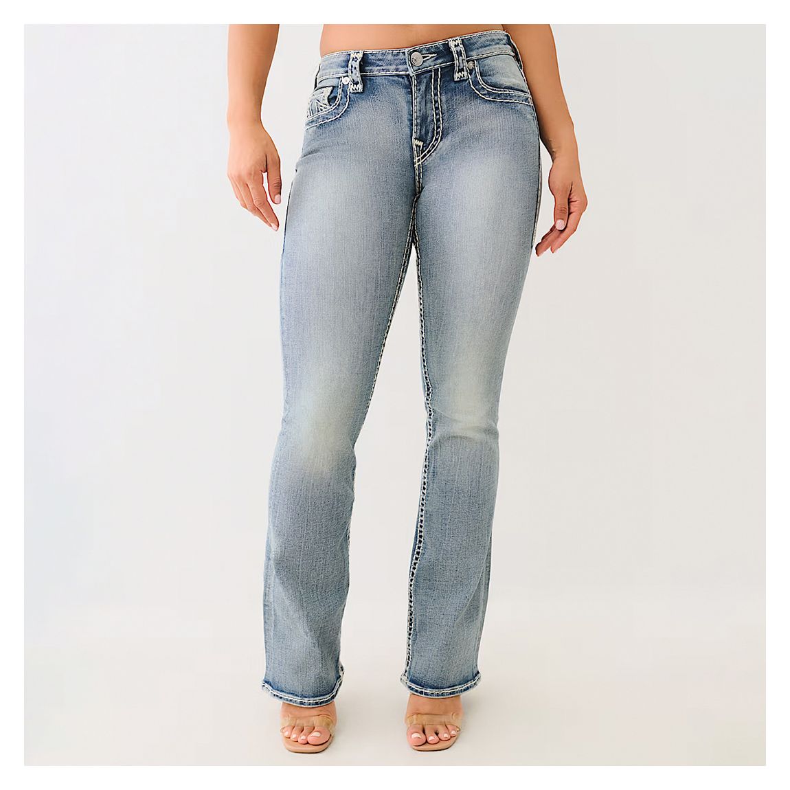 Grey Wash Becca Bootcut Super T Jeans main product photo
