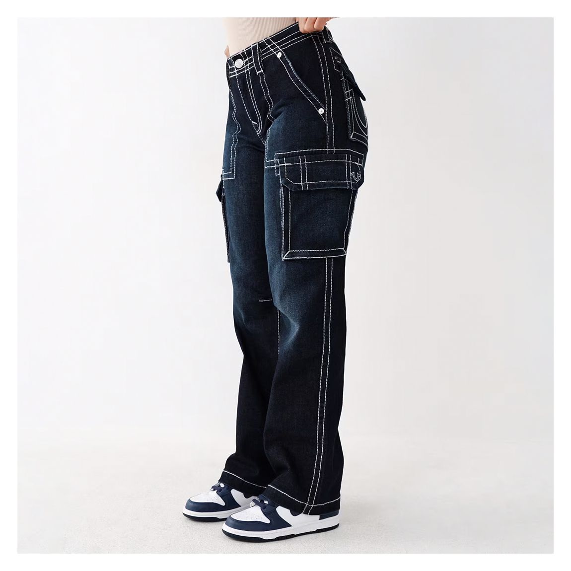 Dark Blue Big T Military Cargo Jean main product photo