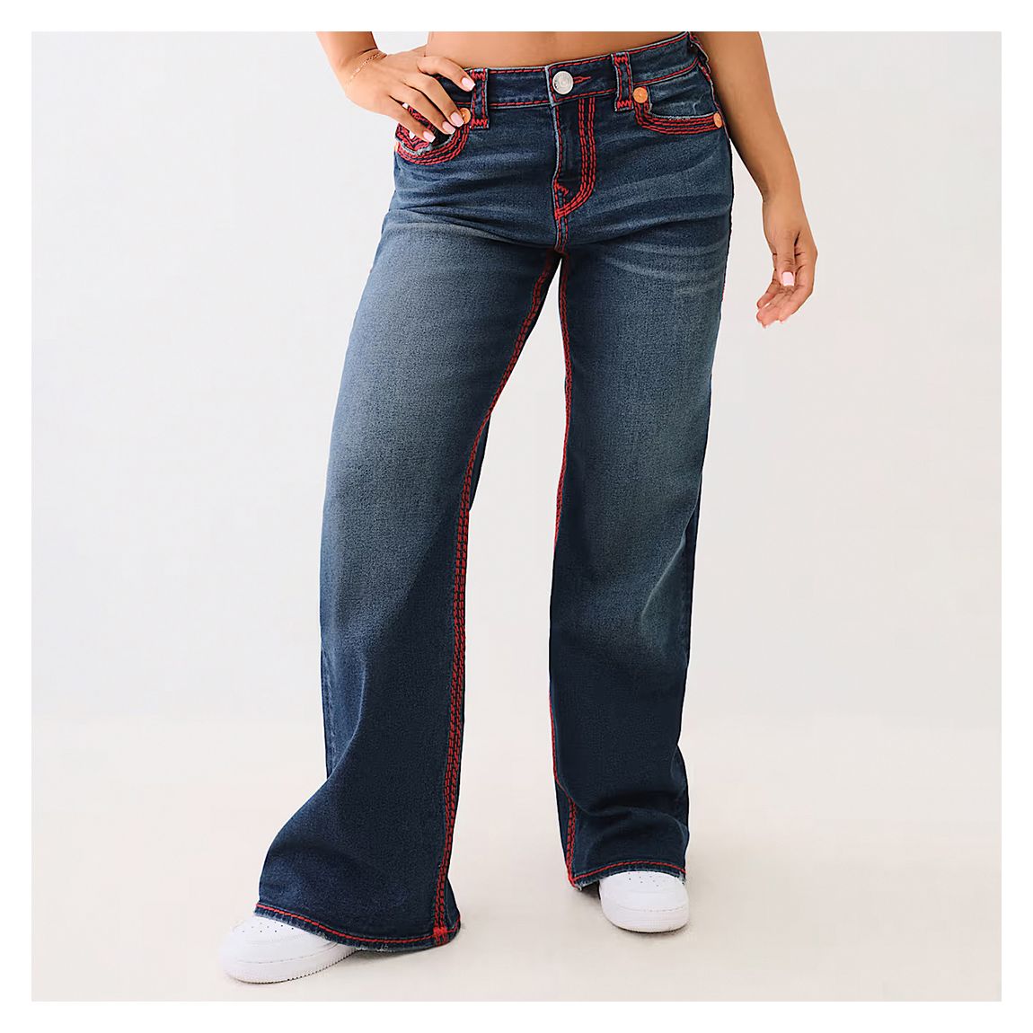 Dark Blue Bobbi Baggy Jeans main product photo