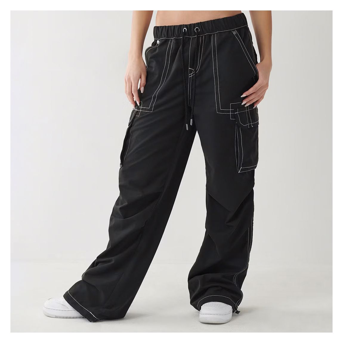 Black Bobbi Baggy Cargo Trouser main product photo