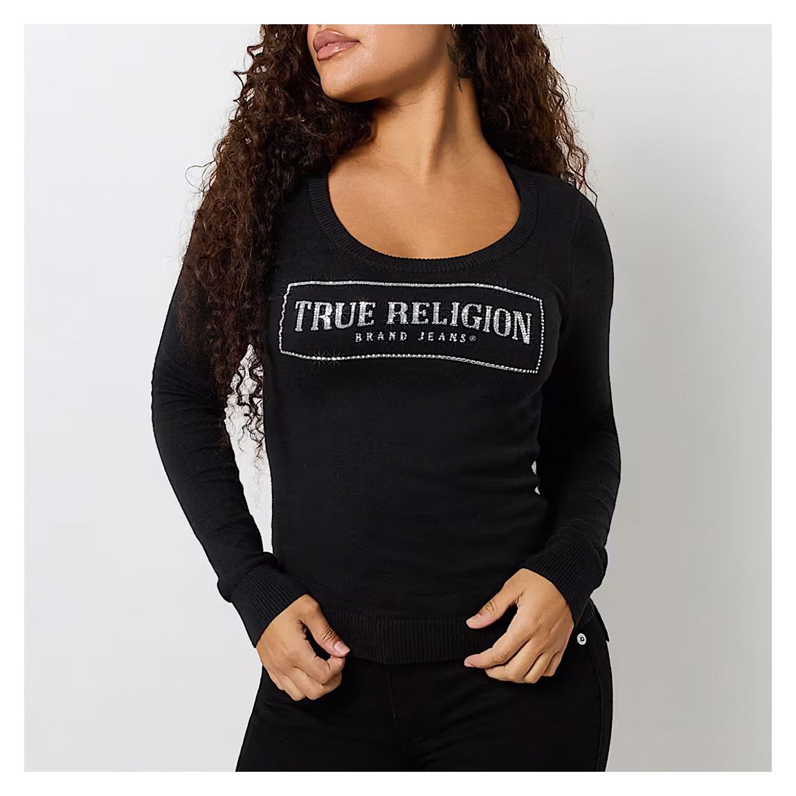 Black Arch Logo Scoop Jumper main product photo