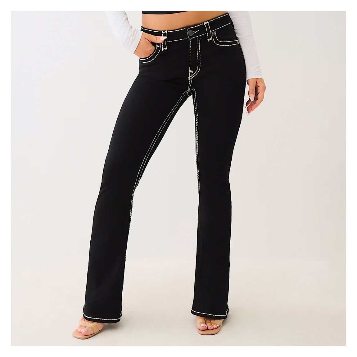 Black Joey Super T Low Rise Flare Jean main product photo