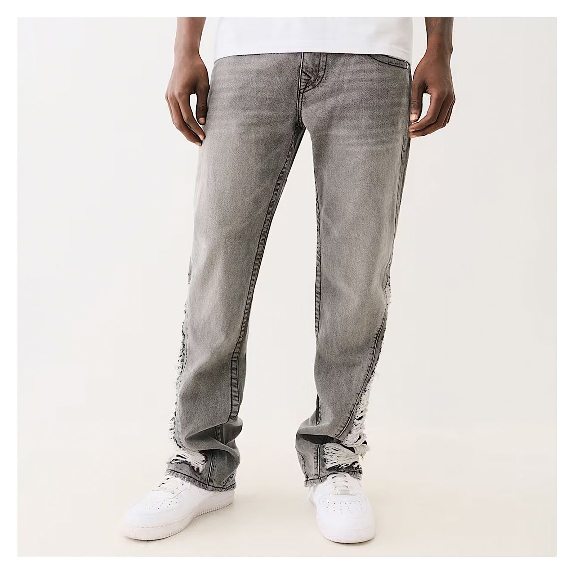 Grey Billy Destroyed Slit Booutcut Jean main product photo
