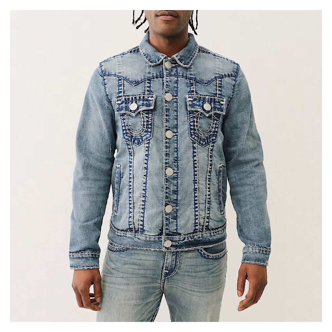 Light Blue Jimmy Denim Jacket main product photo