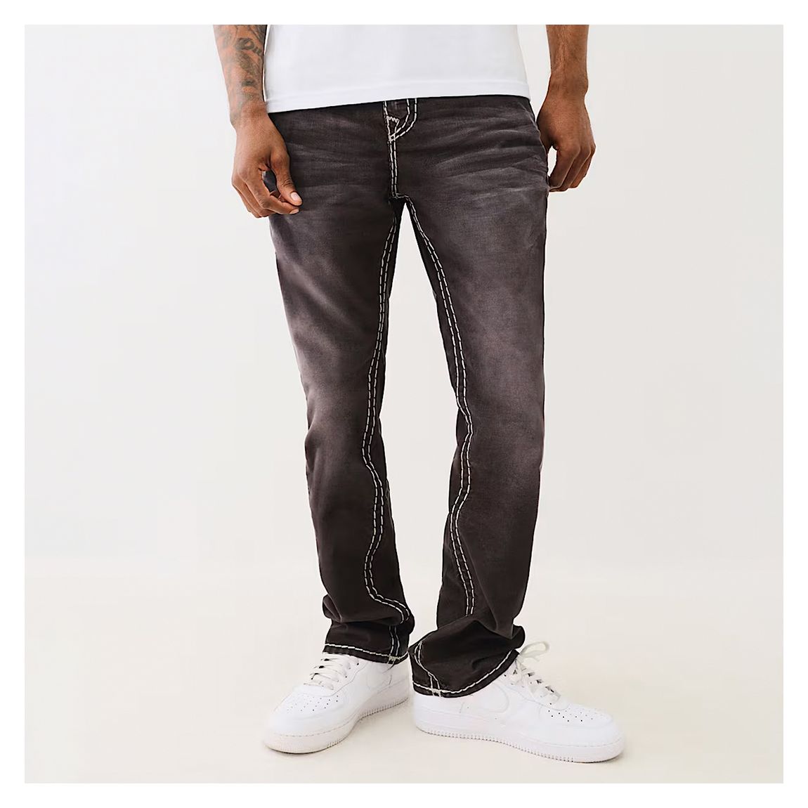 Black Ricky Super T Micro Corduroy Straight Leg Jean main product photo