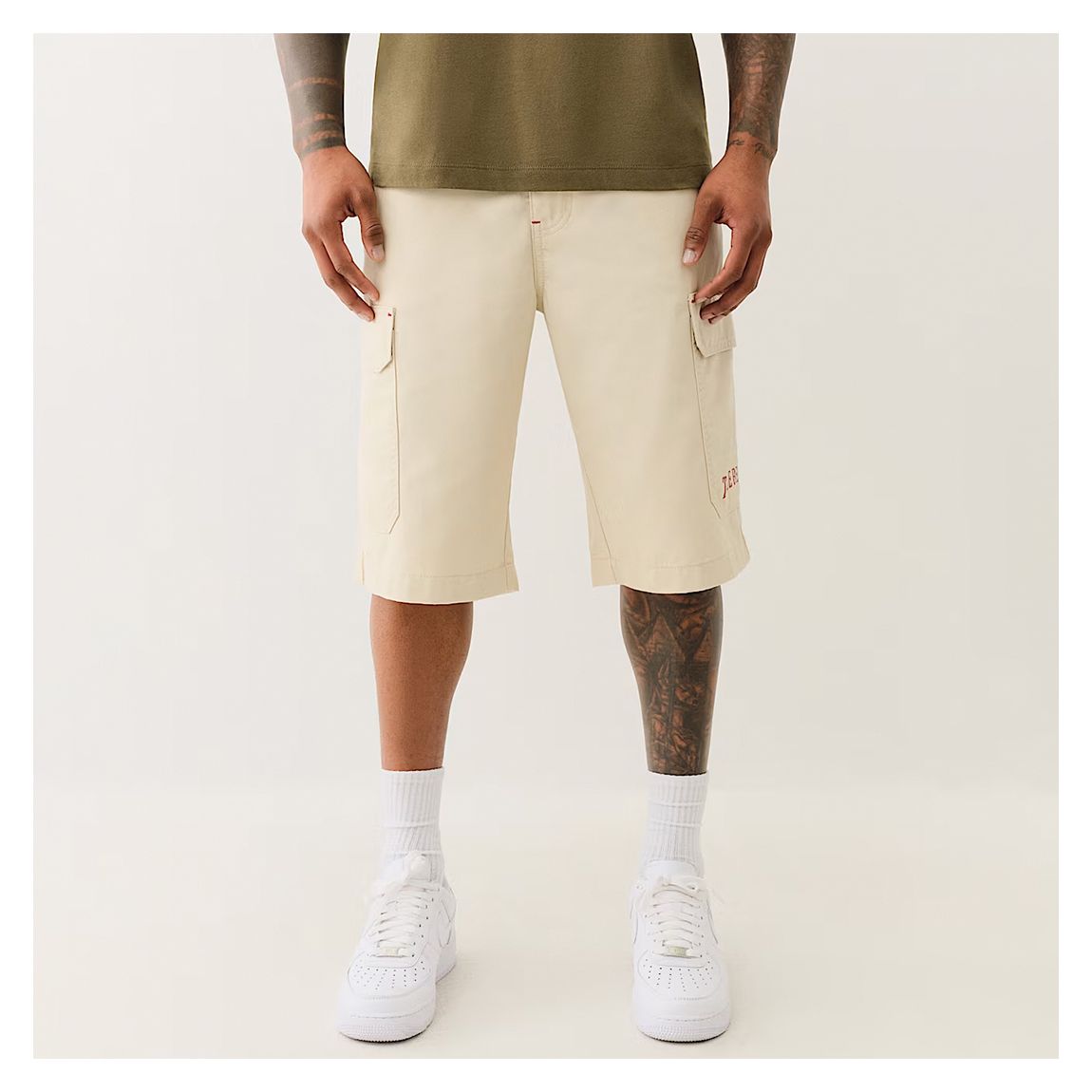 Cream Logo Cargo Short main product photo