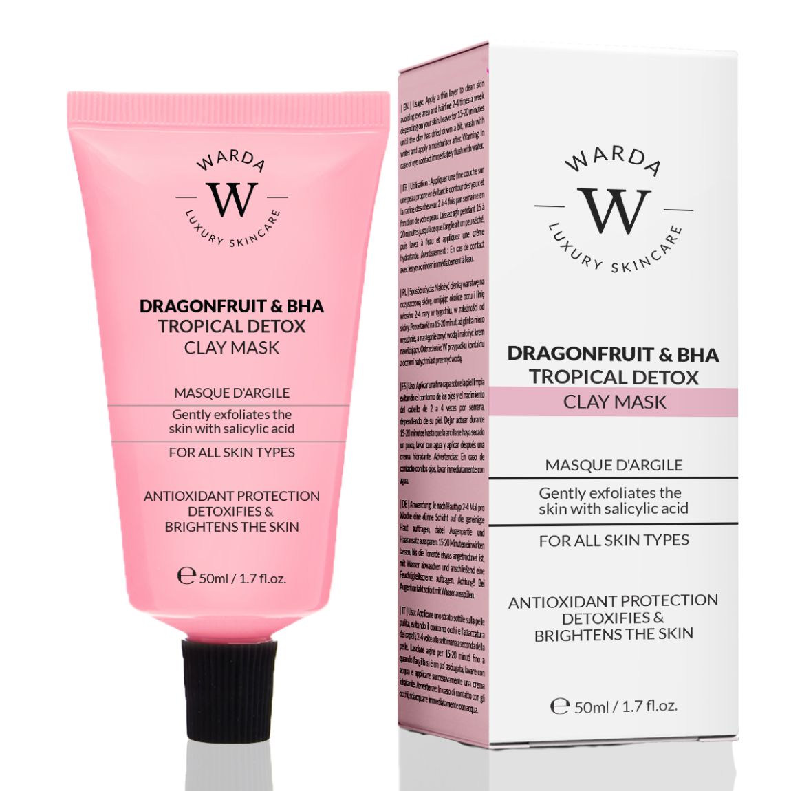 DRAGONFRUIT & BHA TROPICAL DETOX CLAY MASK 50ml main product photo