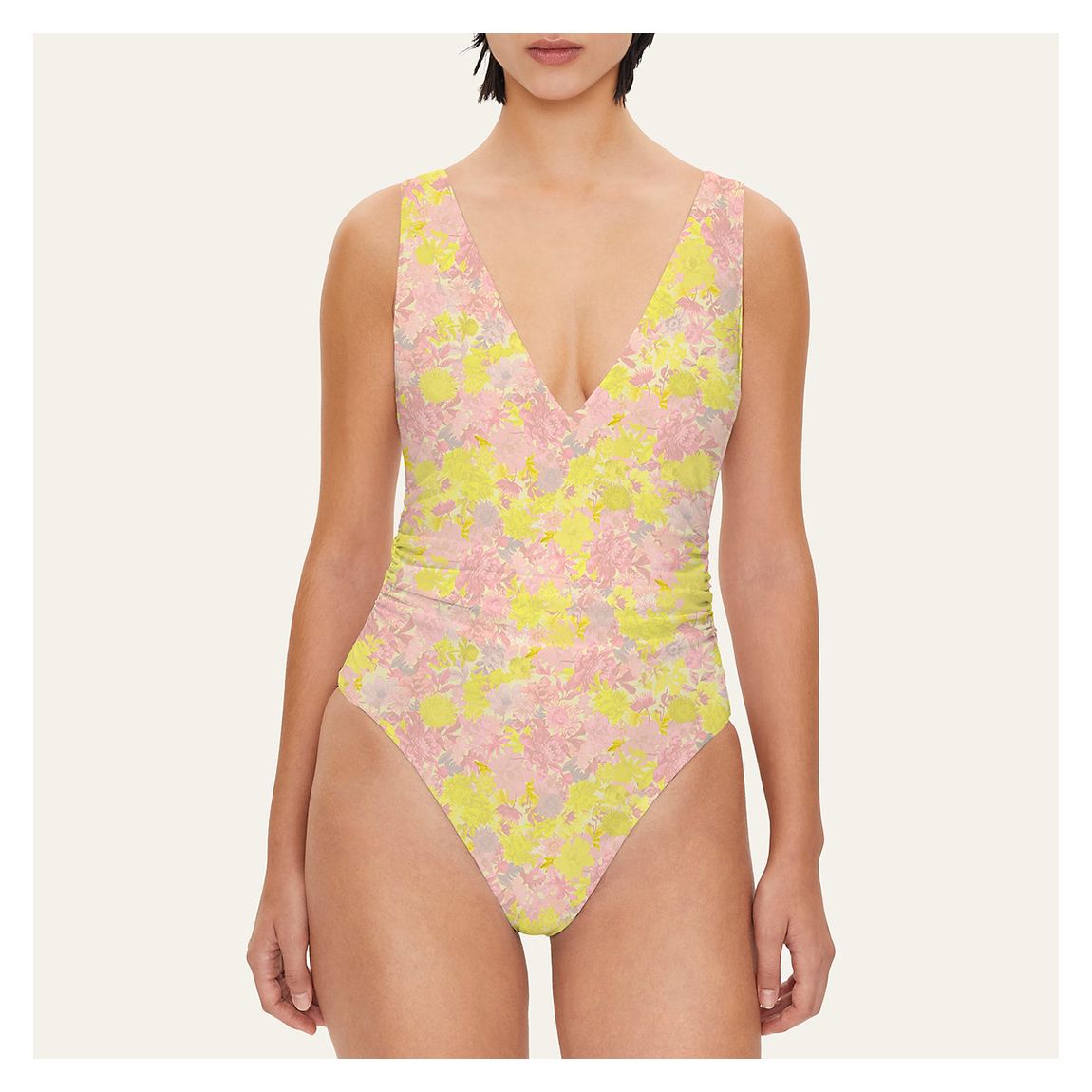 Floral V-Neck Swimsuit main product photo