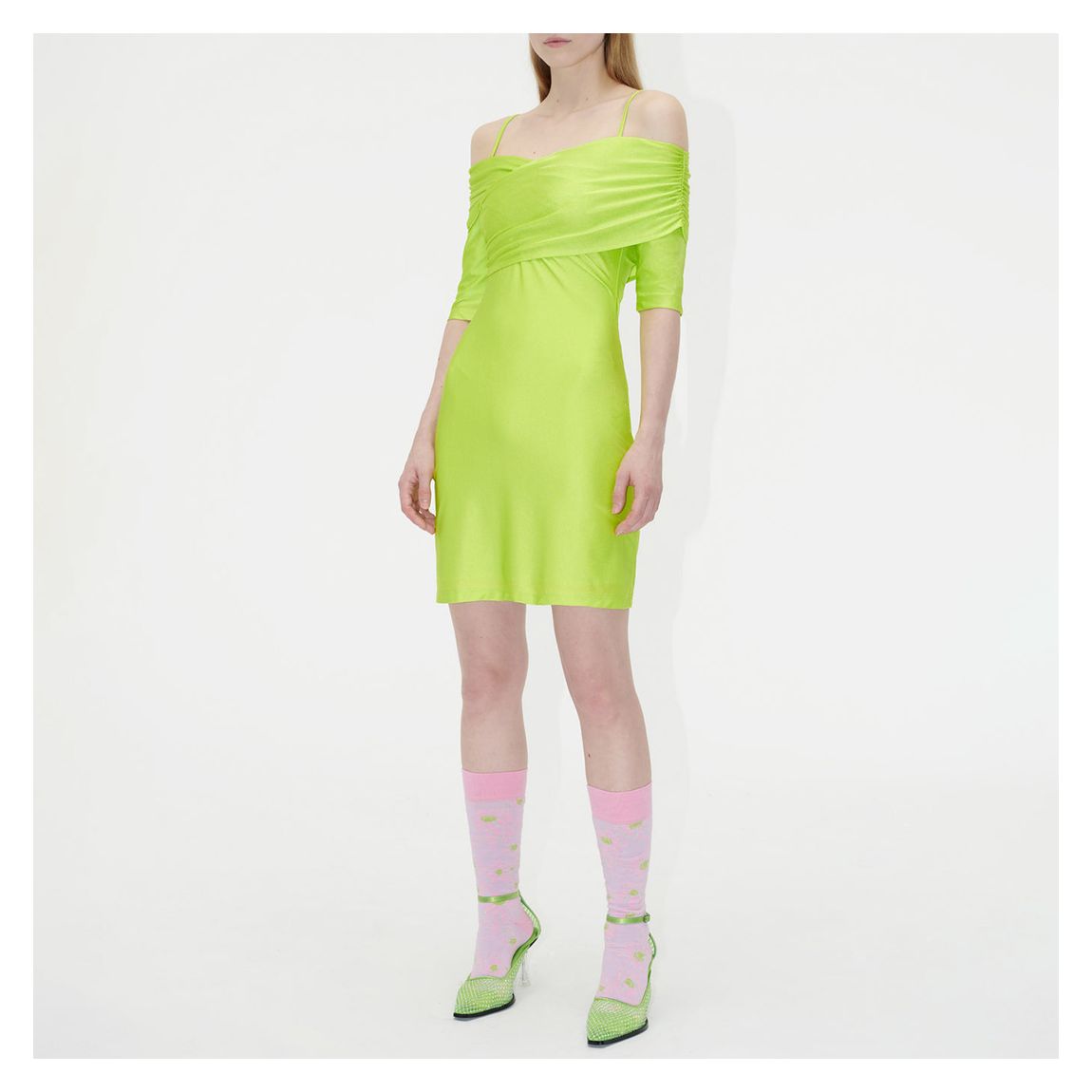 Lime Green Bandage Mini Dress main product photo