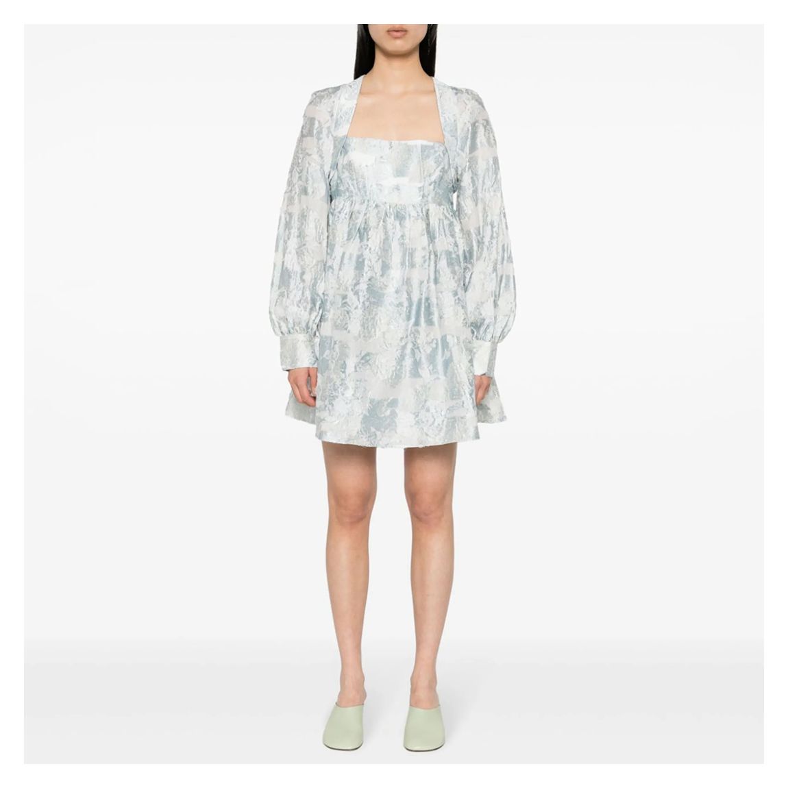 Floral Pastel Jacquard Mini Dress main product photo