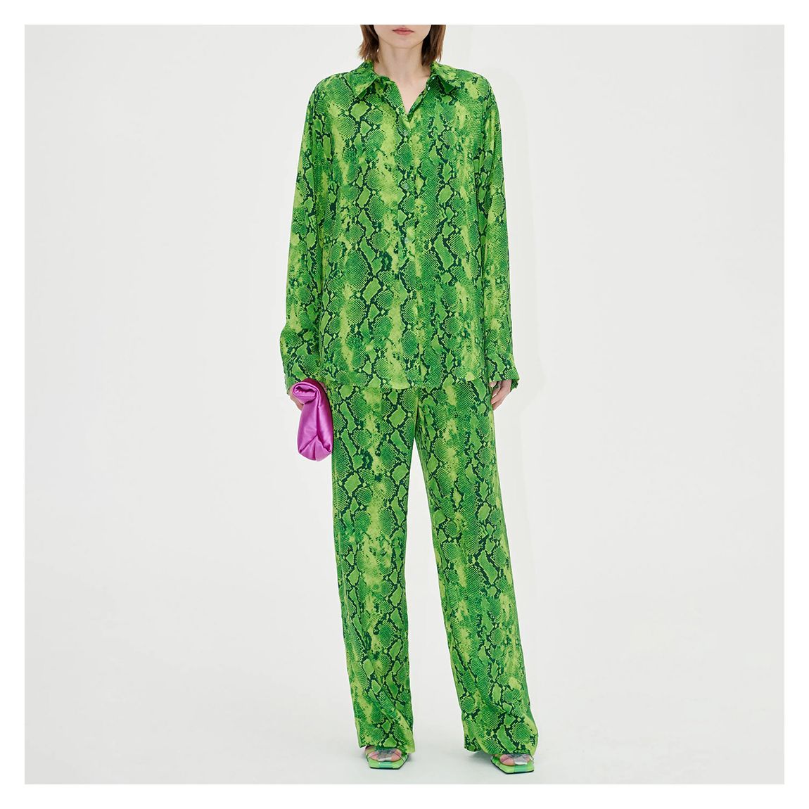 Green Snake Print Top main product photo