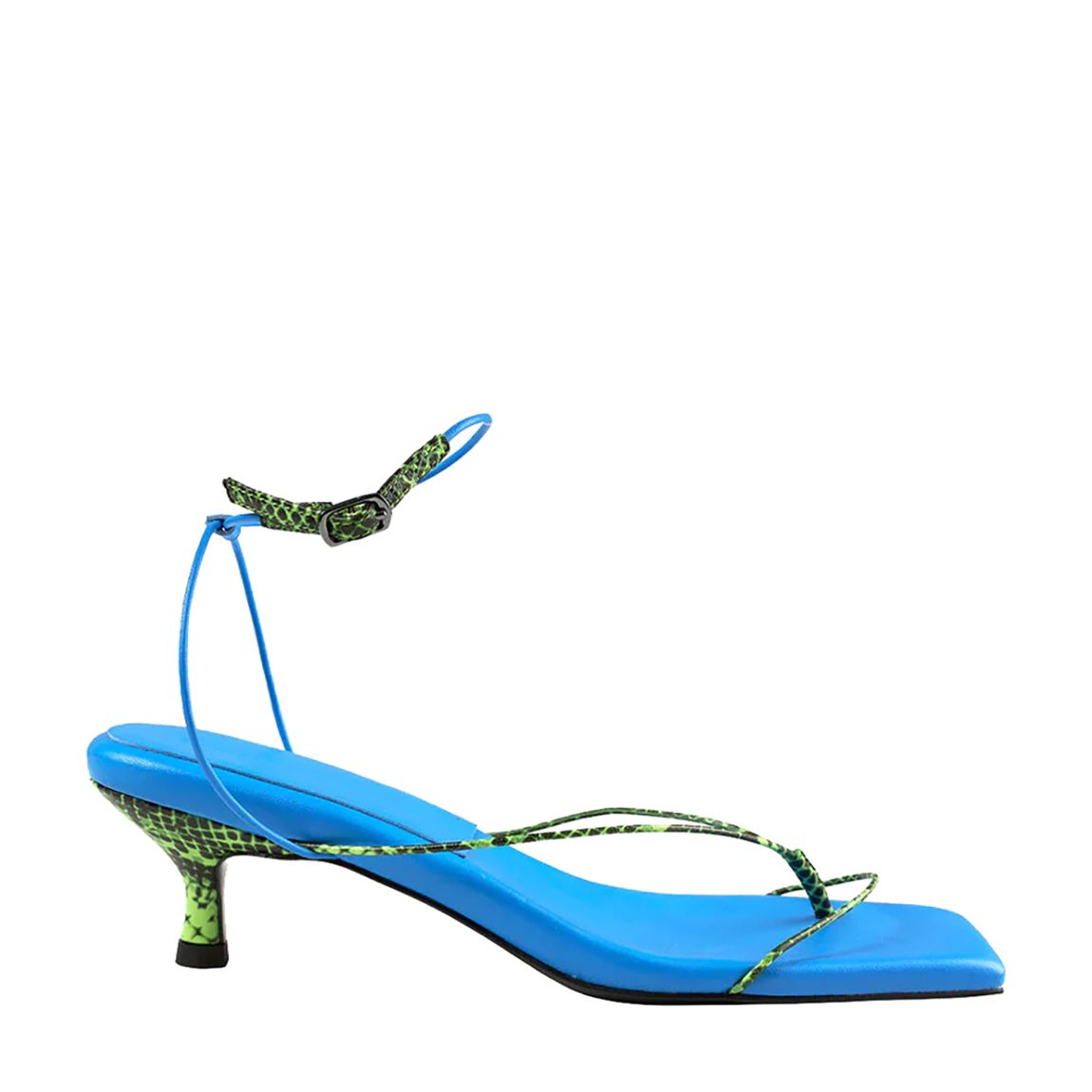 Blue Snake Strap Kitten Heels main product photo
