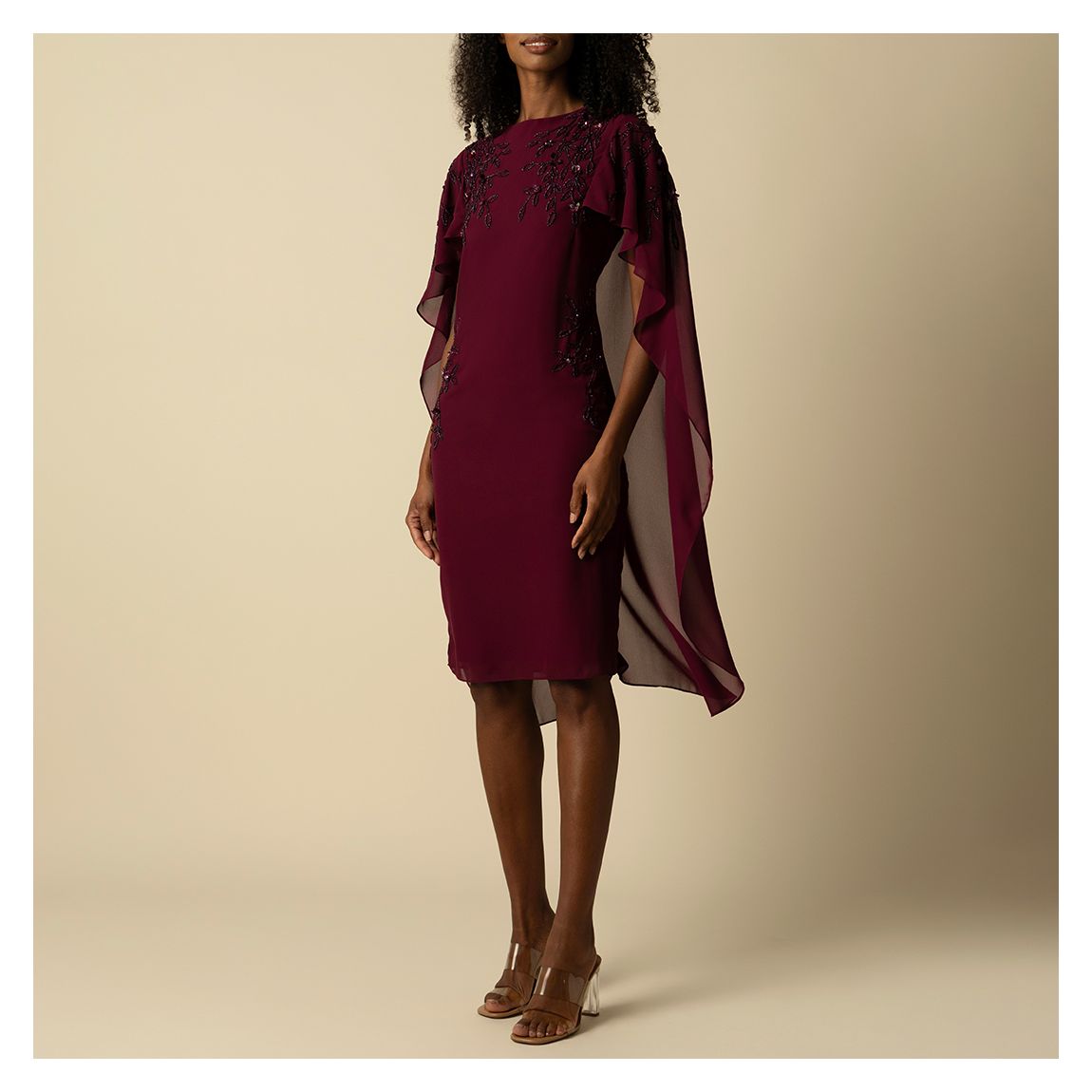 Burgundy Bella Dress main product photo