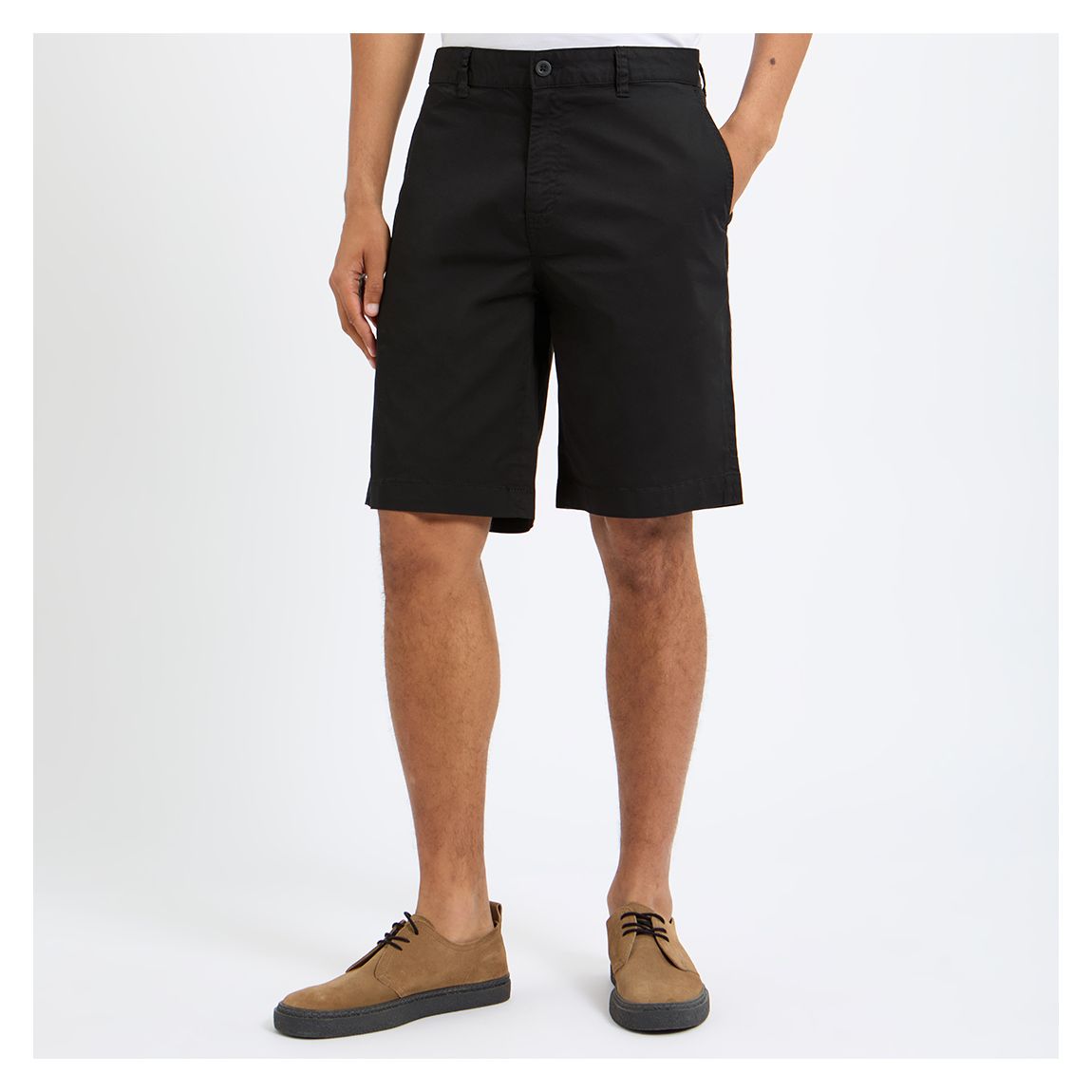 Black Drawstring Chino Shorts main product photo