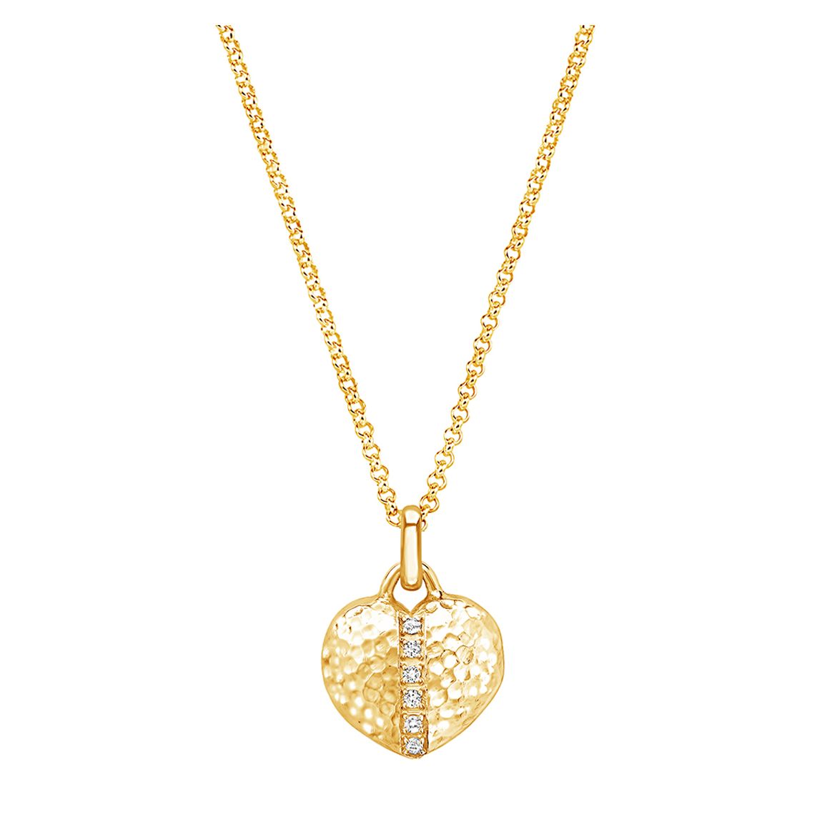 Vermeil White Sapphire 15mm Heart Lumiere Locket main product photo