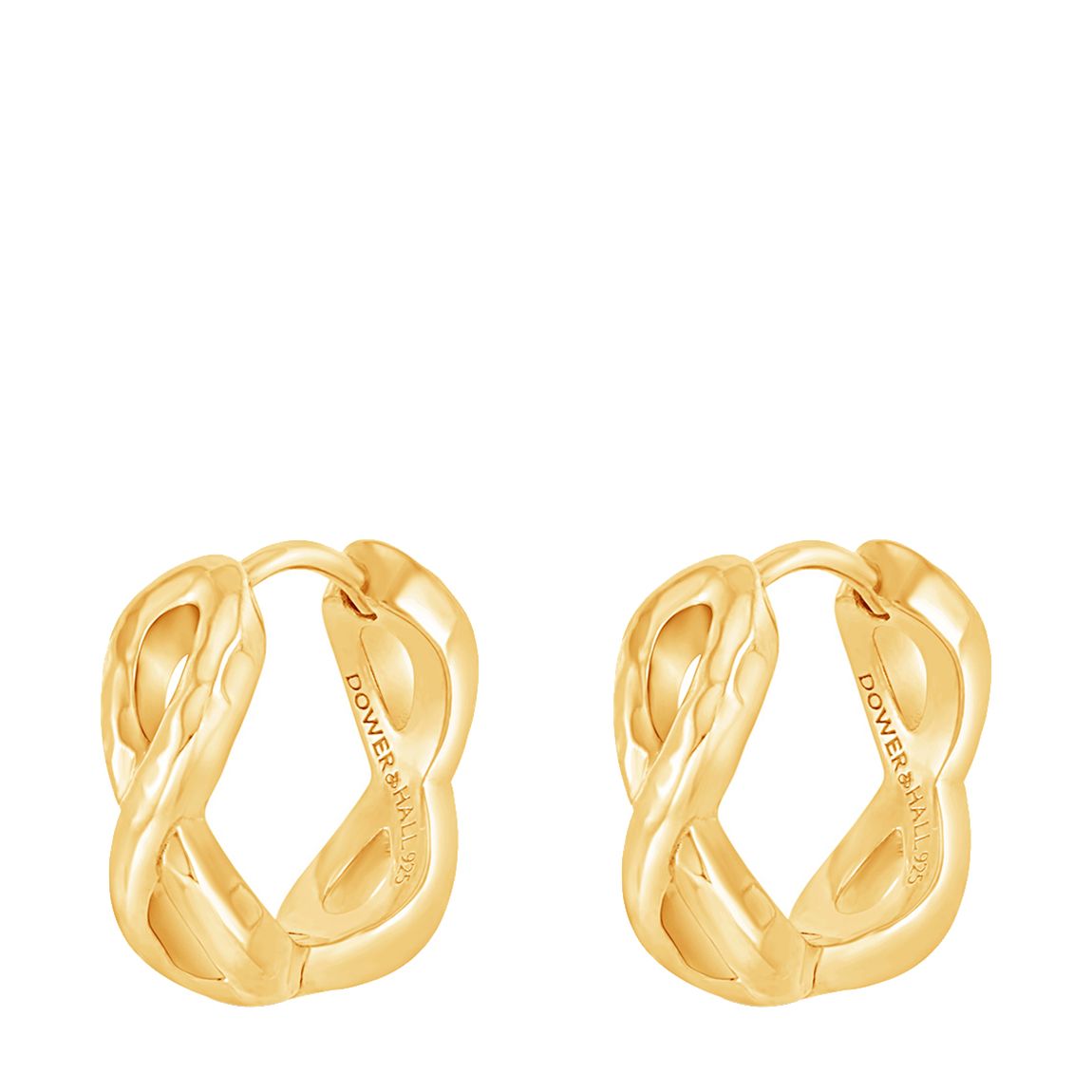 Gold Entwined Small Infinity Huggie Hoops main product photo
