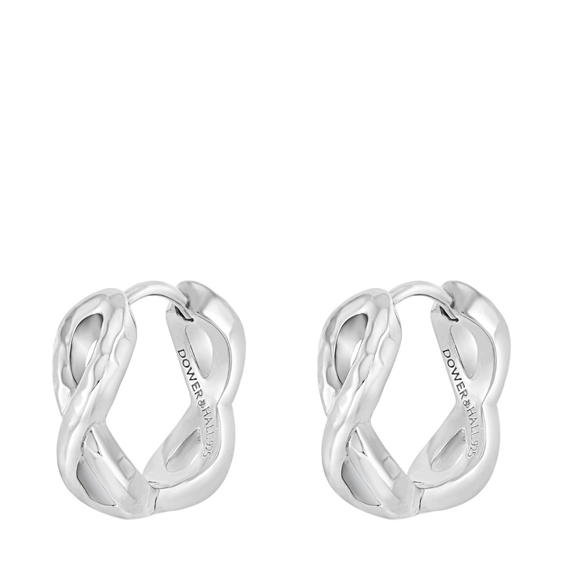Silver Entwined Small Infinity Huggie Hoops main product photo