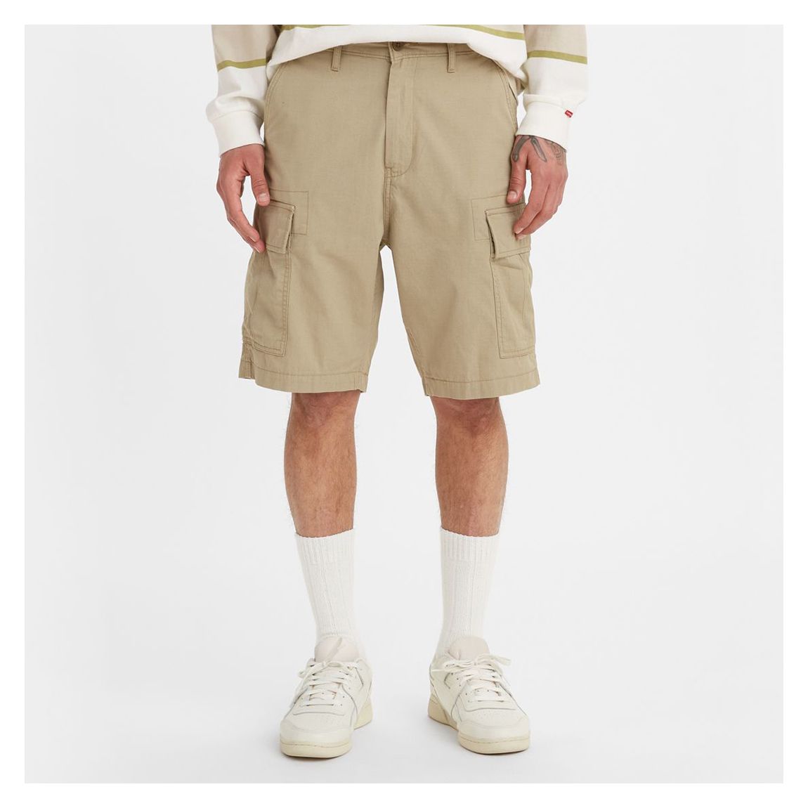 Beige Carrier Cargo Chino Shorts main product photo