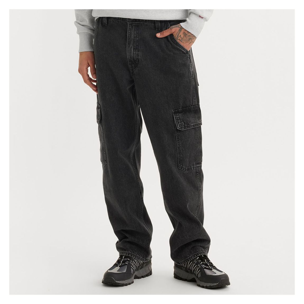 Black 568™ Loose Straight Cargo Trouser main product photo