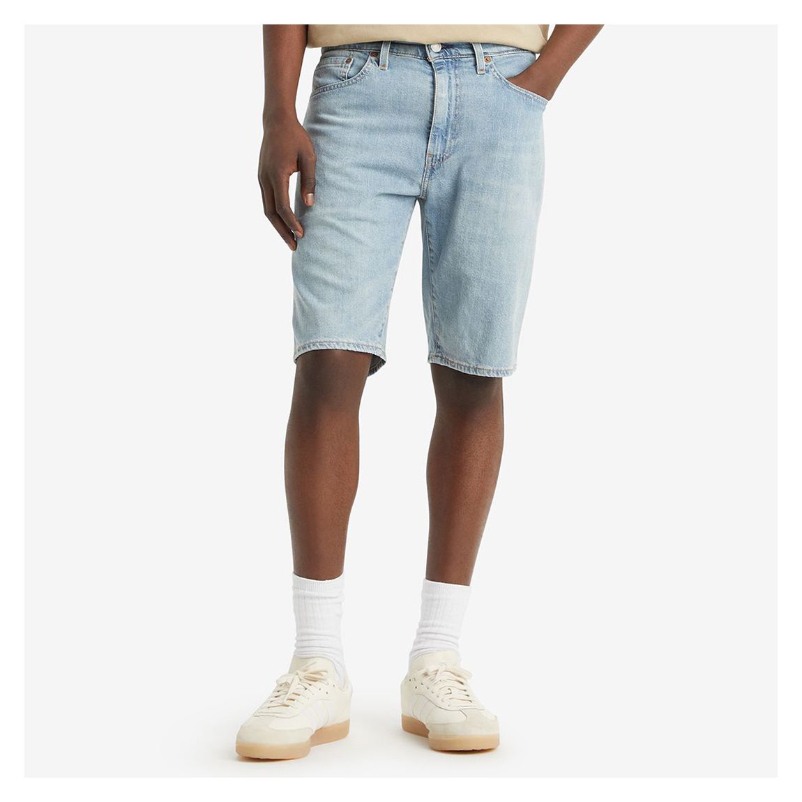 Light Blue Standard Denim Shorts main product photo
