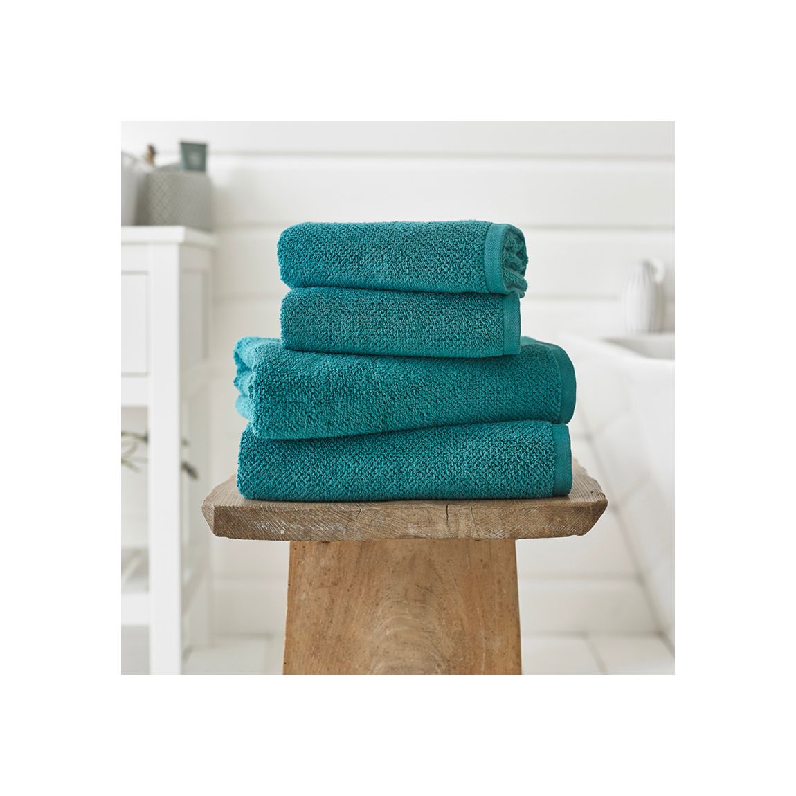 Romeo Luxury Textured Quik Dri 100% Cotton Bath Towel Peacock main product photo
