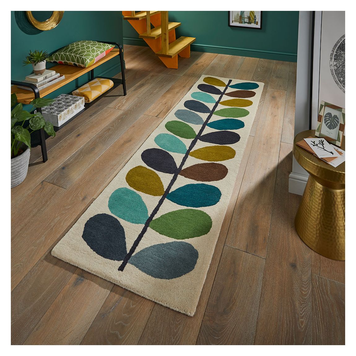 Kingfisher Stem Rug 59507 70x300cm Runner Rug, Multi main product photo