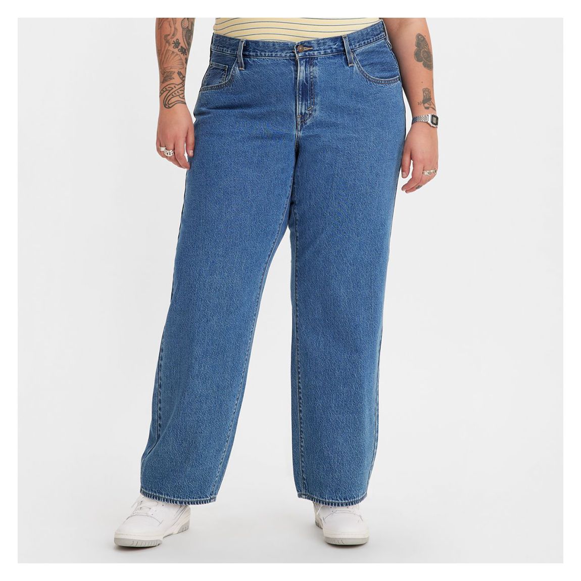 Blue Plus Baggy Dad Fit Jeans main product photo