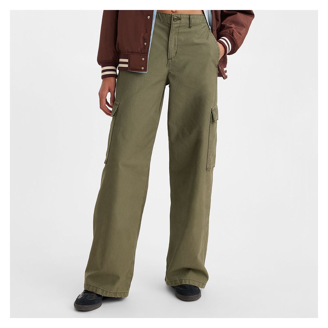 Khaki Baggy Cargo Trousers main product photo