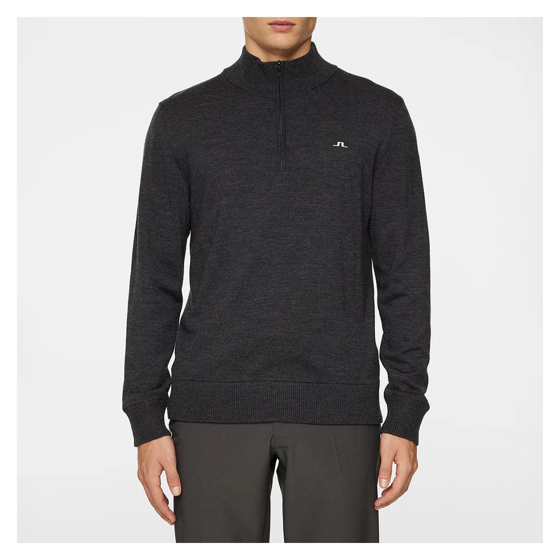 Charcoal Marl Jeffrey Windbreaker Sweater main product photo
