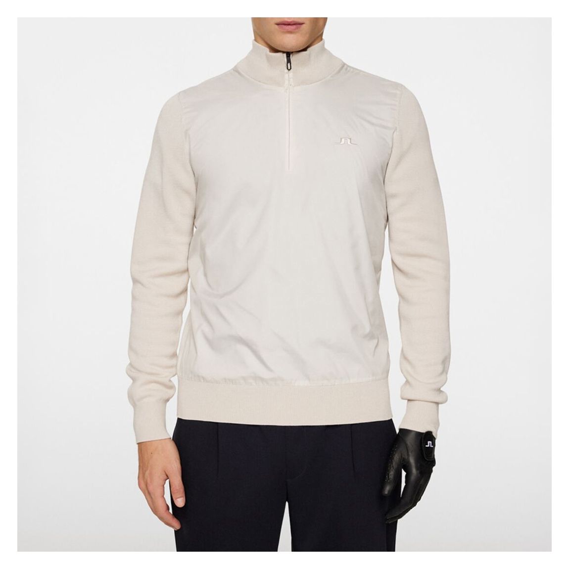 Ivory Rob Hybrid Wool Blend Quarter Zip main product photo