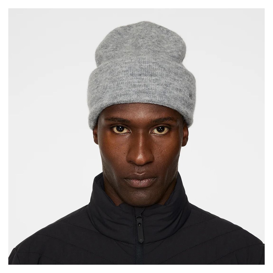 Grey Marl Diamond Alpaca Blend Hat main product photo