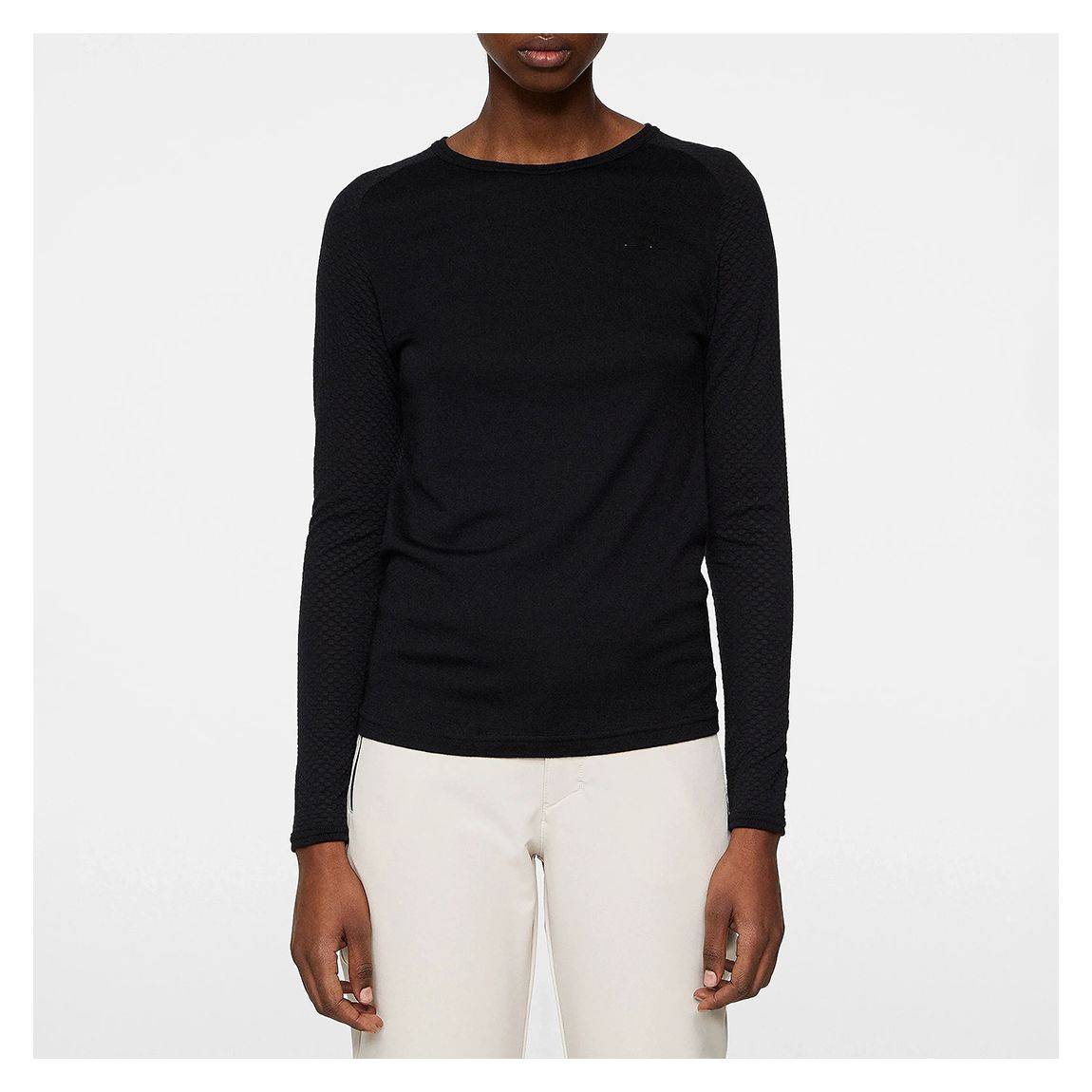 Black Bella Wool Long Sleeve Tee main product photo