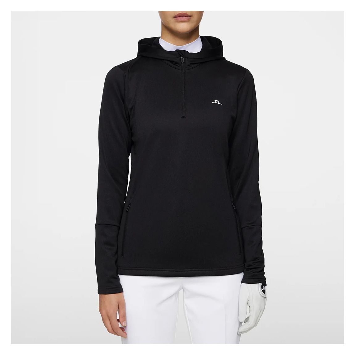 Black Aerial Quarter Zip Hood main product photo