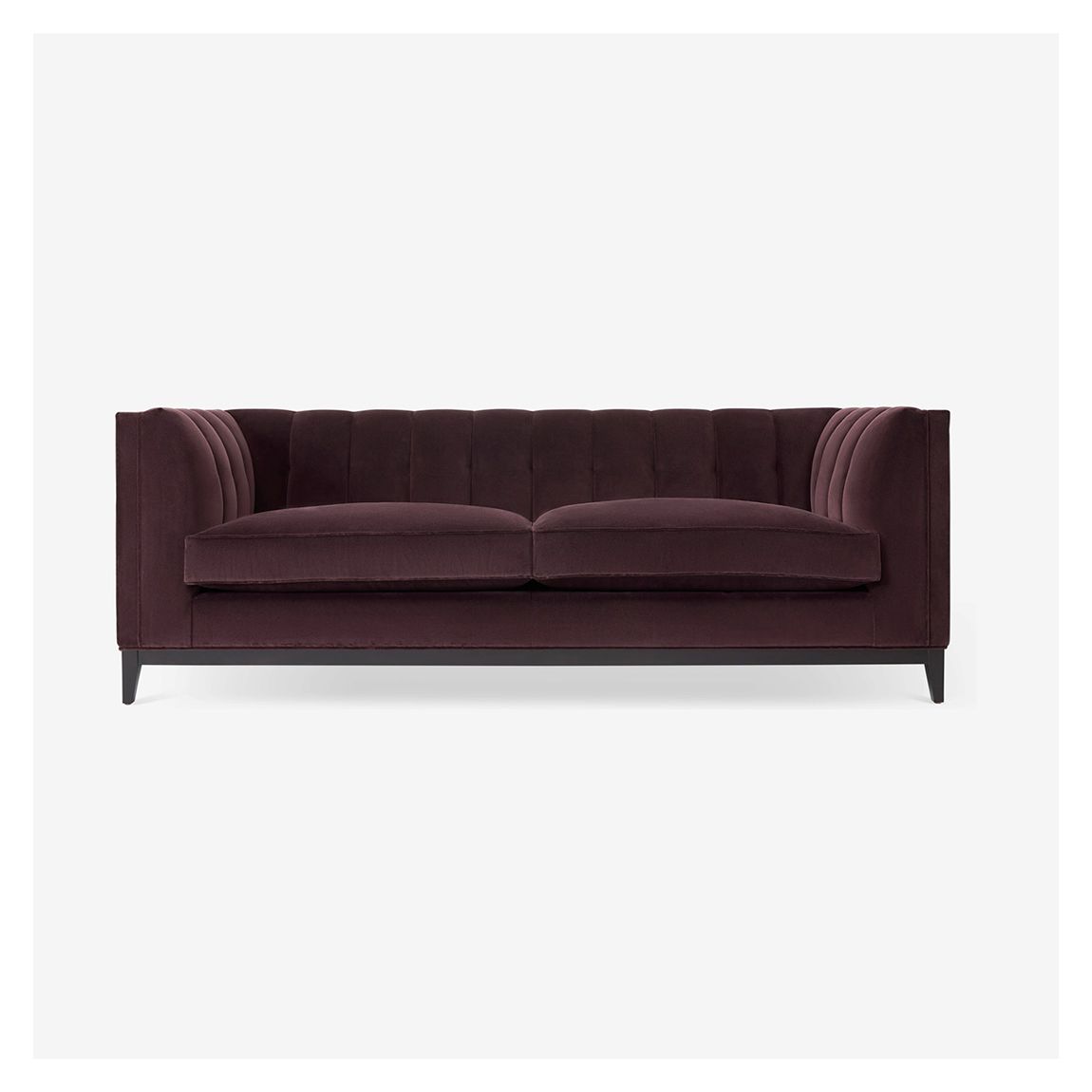 Alexander 3 Seater Sofa in Avalon Grasmere Port Velvet & Ebony Light Finish main product photo