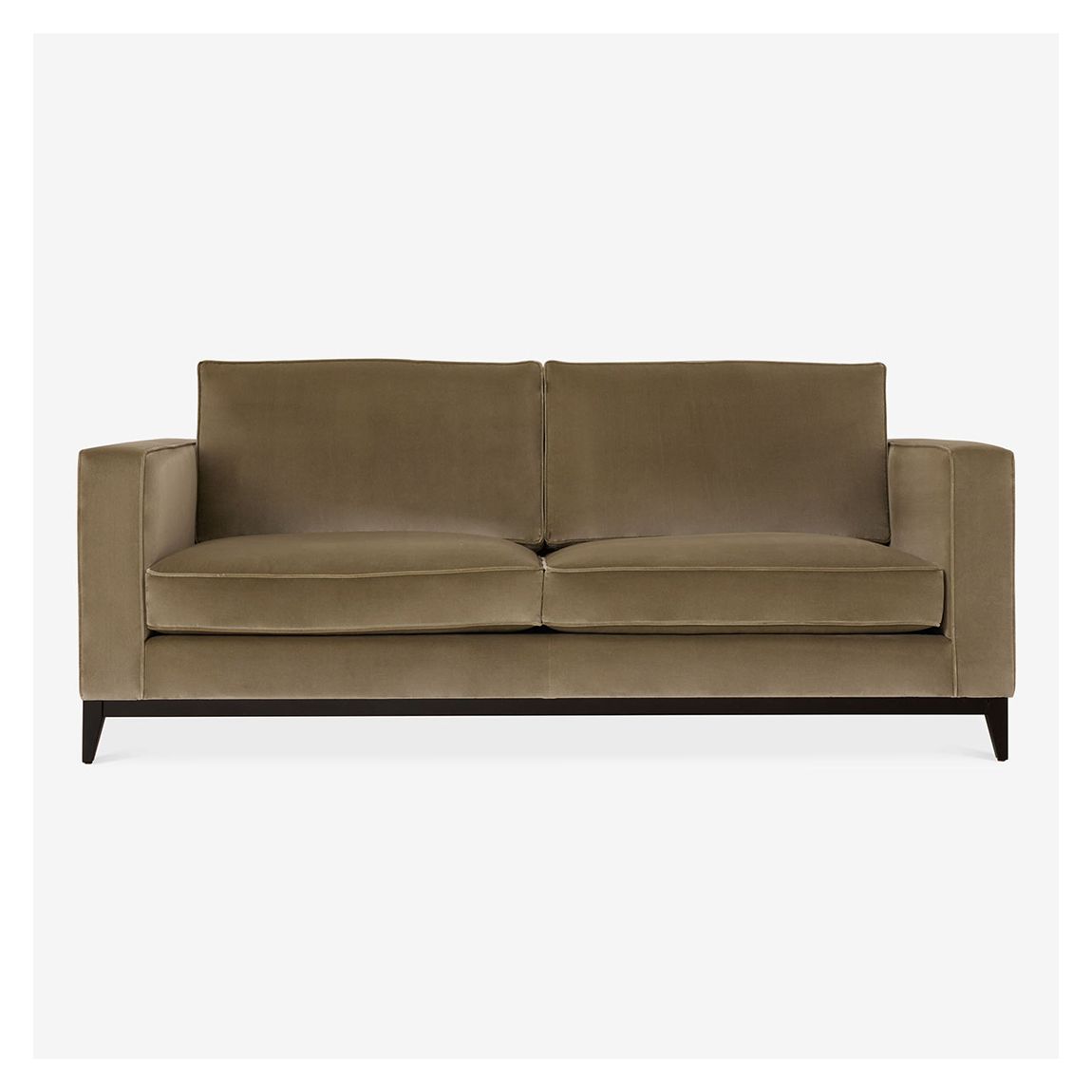 Hockney 2.5 Seater Sofa in Avalon Vienna Oyster Velvet & Ebony Light Wood Finish main product photo