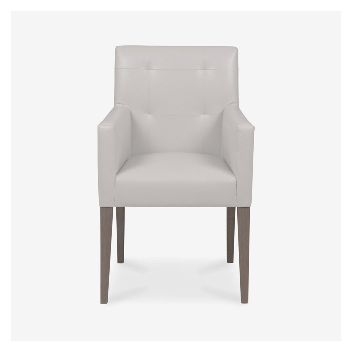 Frances Carver Dining Chair in Ostrich Faux Leather Putty & Grey Oak Wood main product photo