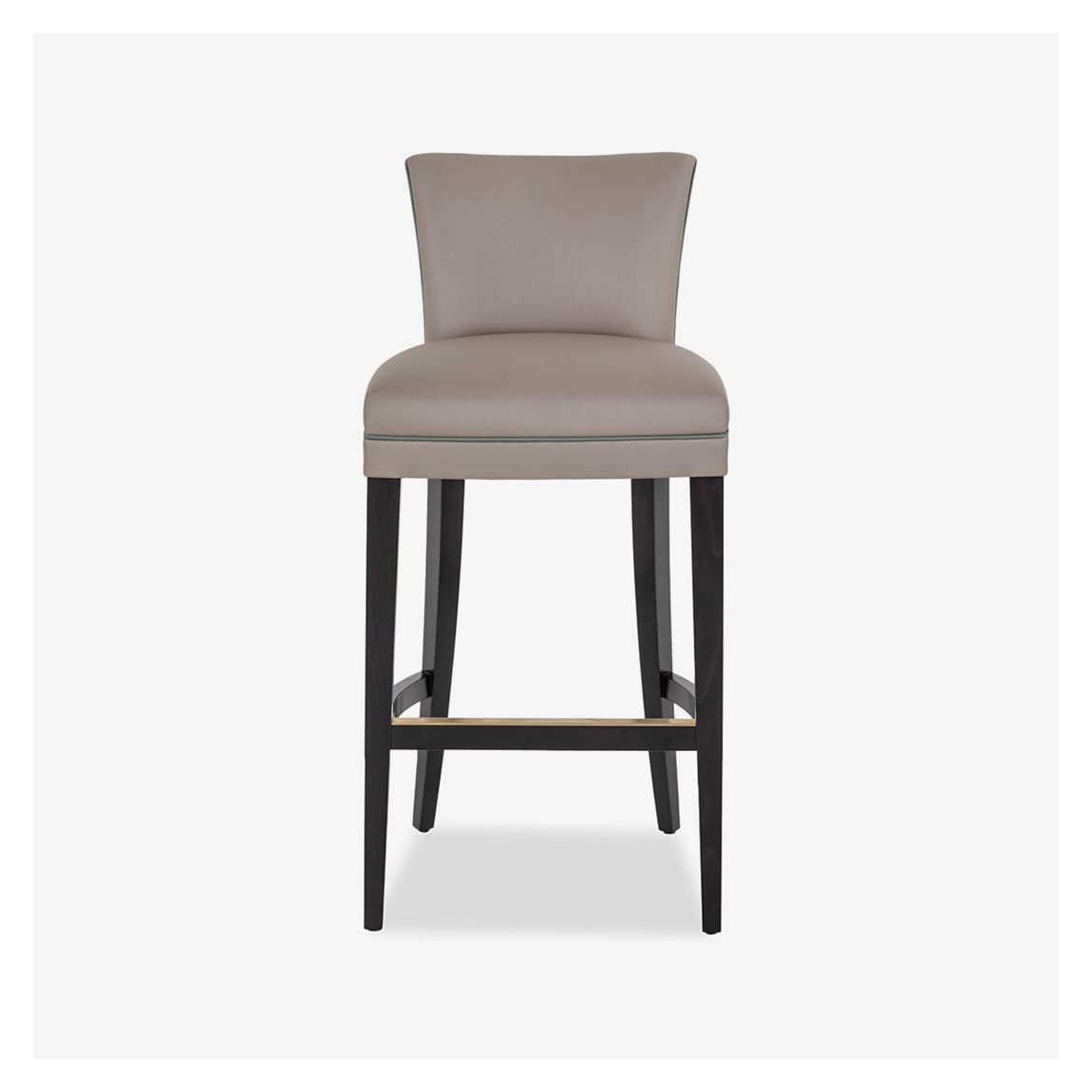 Paris Bar Stool in Silvertex Taupe & Ebony Light Wood main product photo