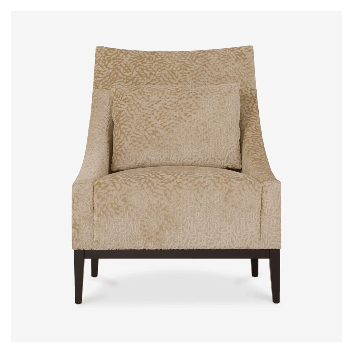 Valera Accent Chair in Dentella Brass & Ebony Light Wood Finish main product photo