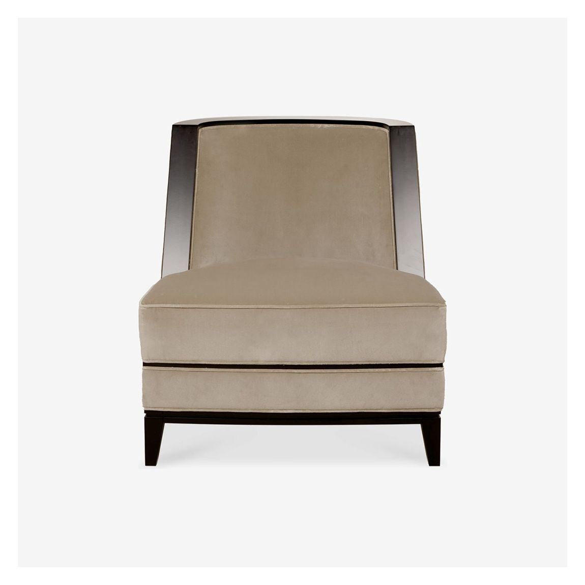 Sloane Accent Chair in Avalon Grasmere Oyster Velvet & Ebony Light Wood main product photo