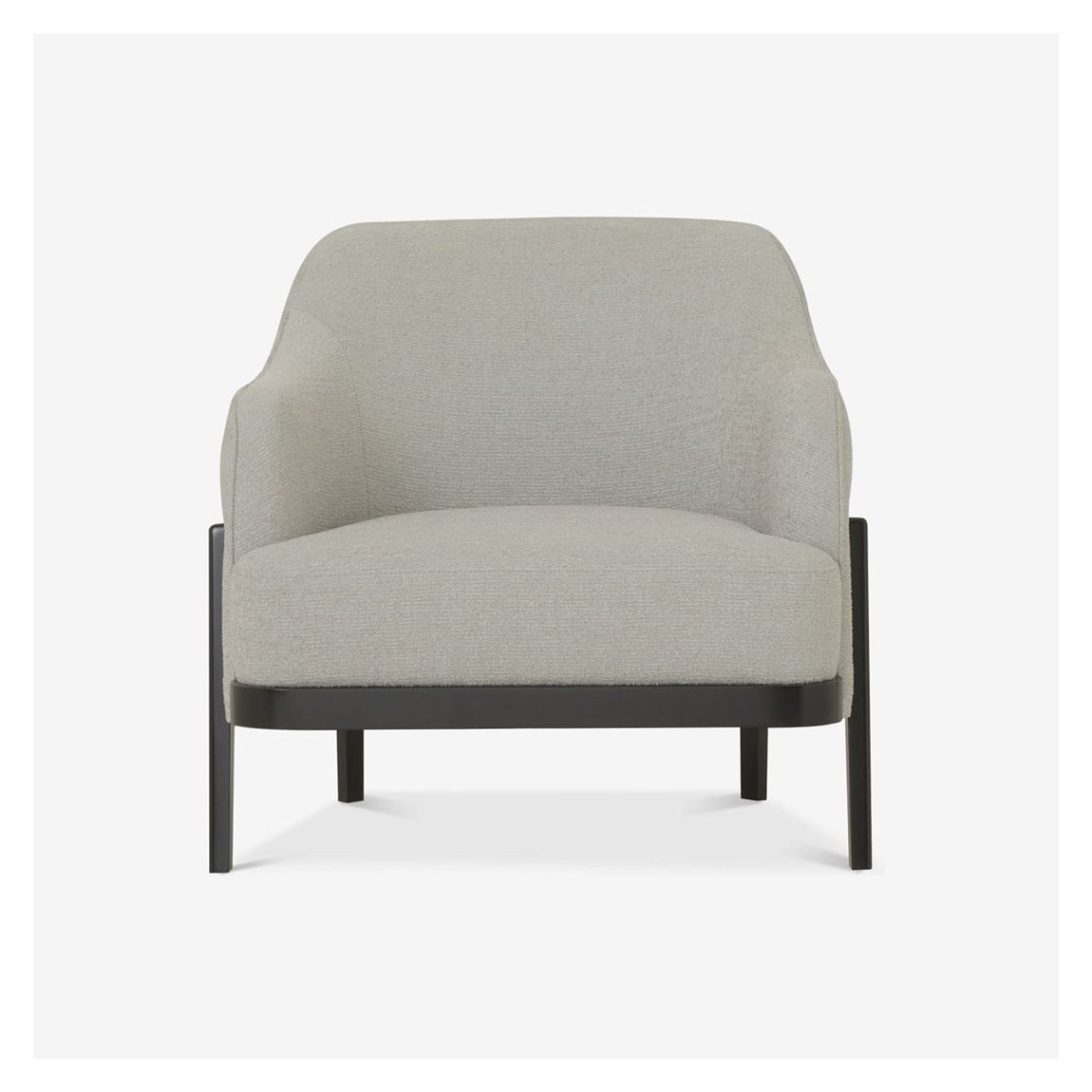 Onda Accent Chair in Marvel Grey & Black Wood Finish main product photo