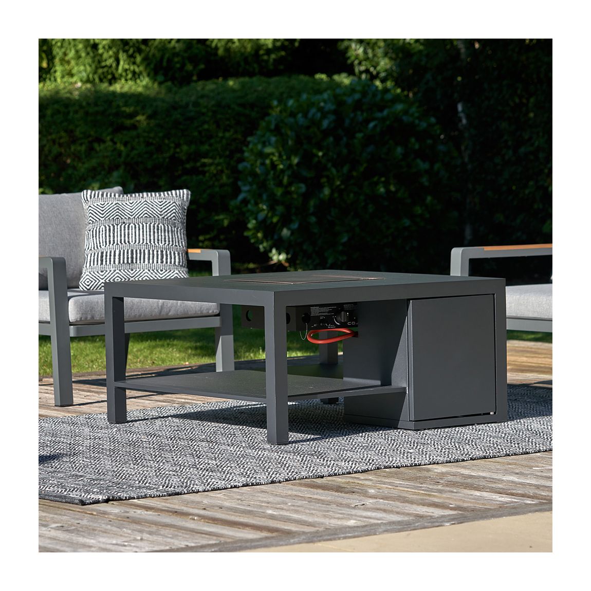 Cosiflow 100cm Square Anthracite Fire Pit Table main product photo