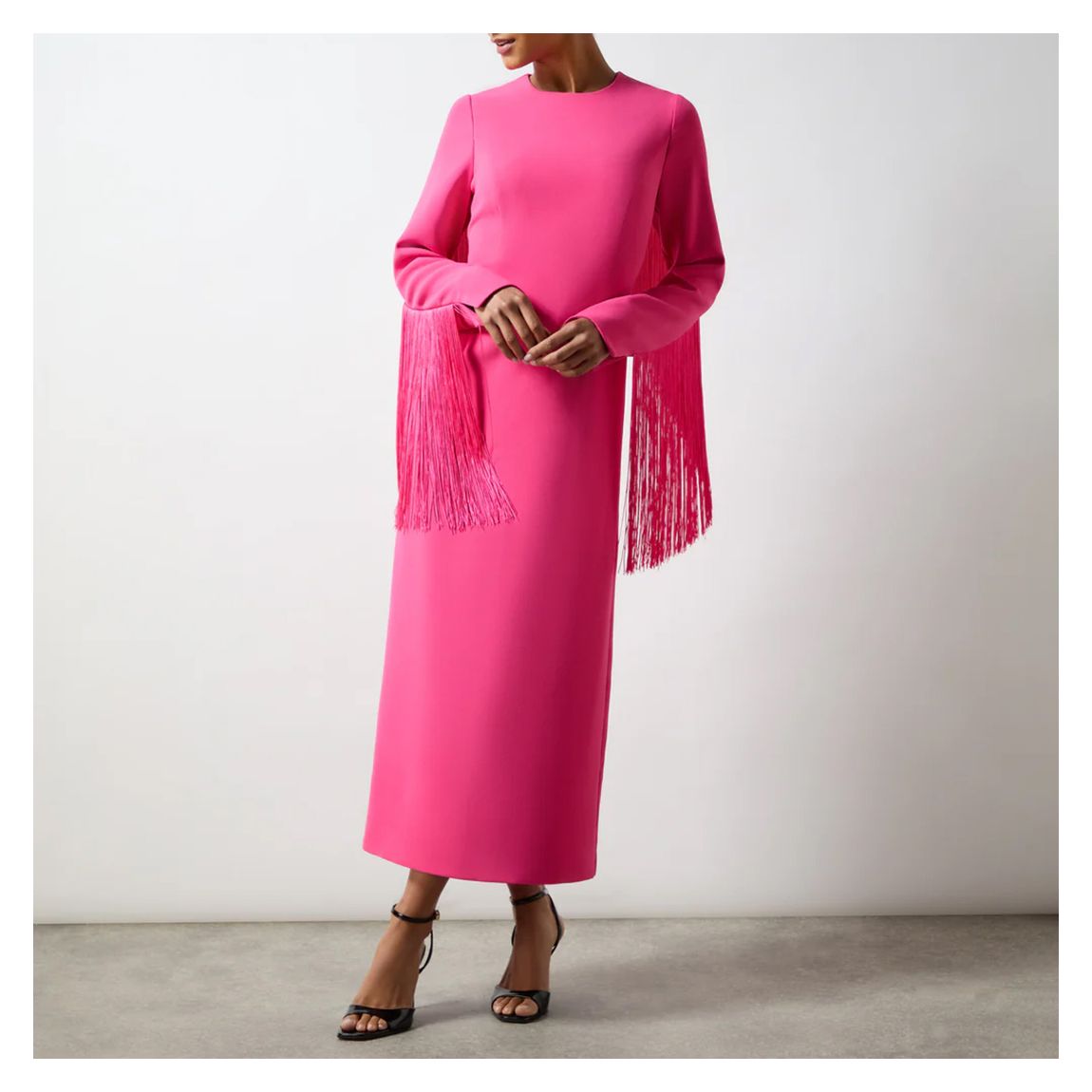 Pink Fringe Sleeve Dress main product photo