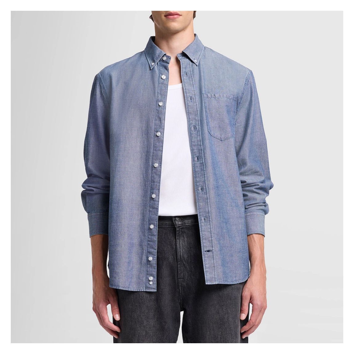 Indigo Button Down Oxford Shirt main product photo