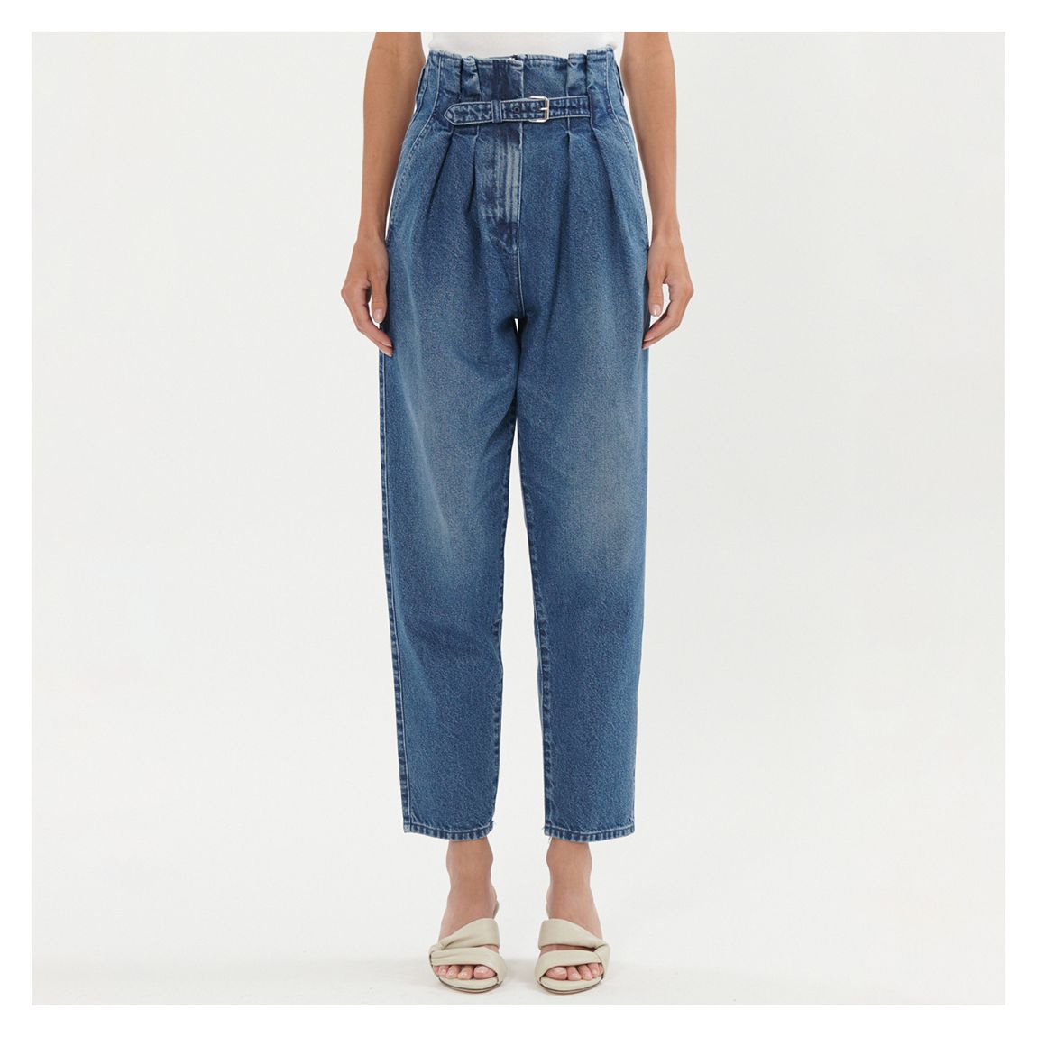 Mid Blue Acady Paperbag Jeans main product photo