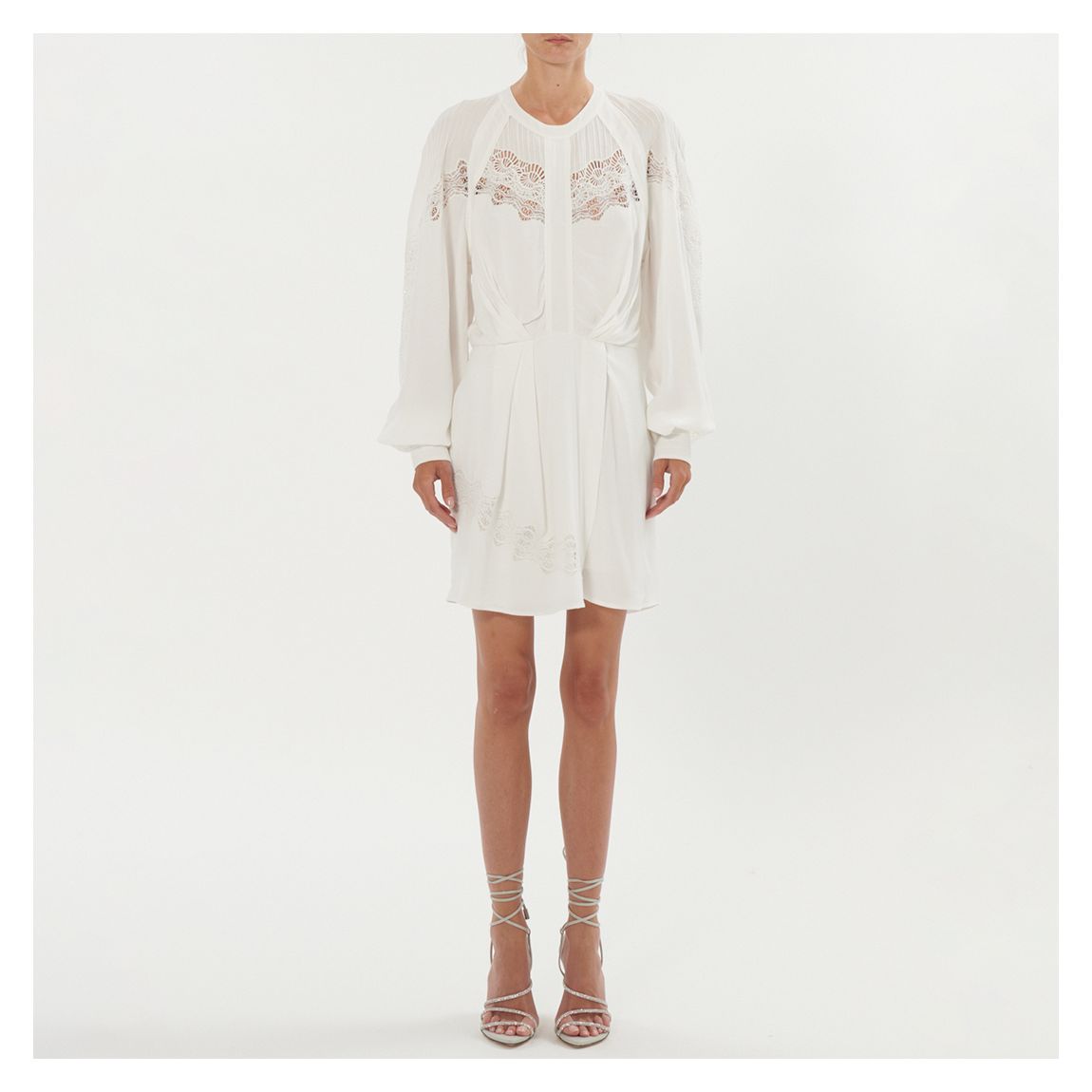 Ivory Belinda Embroidered Mini Dress main product photo