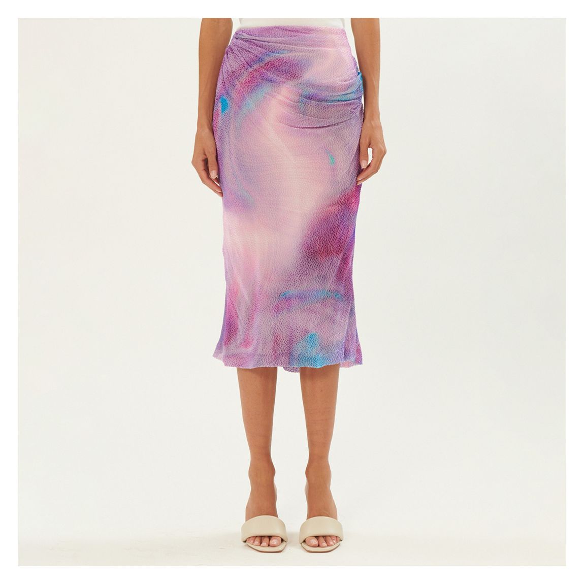 Pink/Purple Leonide Midi Skirt main product photo