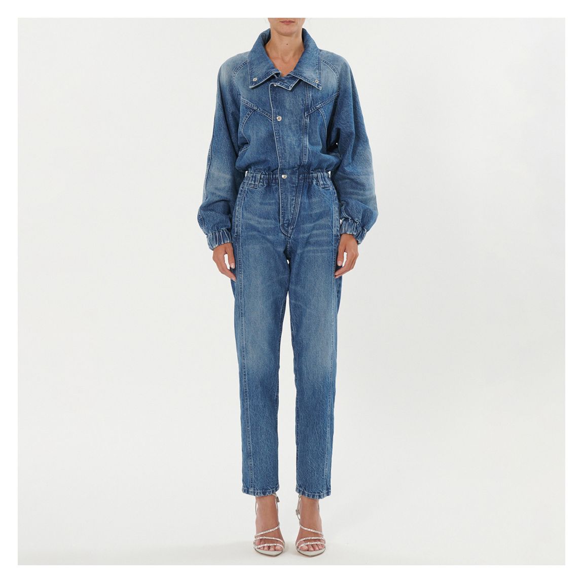 Mid Blue Cleo Denim Jumpsuit main product photo