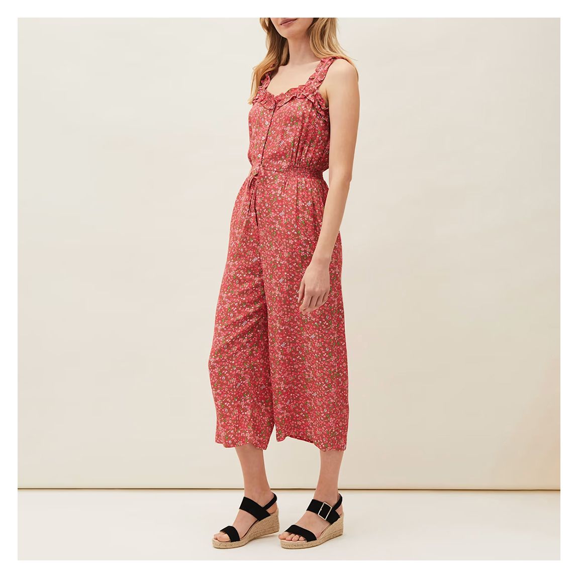 Pink Marisole Floral Jumpsuit main product photo